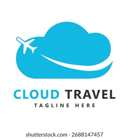Travel cloud logo design template
