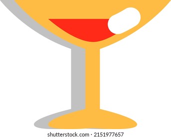 Travel coctail, illustration, vector on a white background.