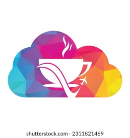 Travel coffee logo design illustration. Traveling Coffee logo design template vector.
