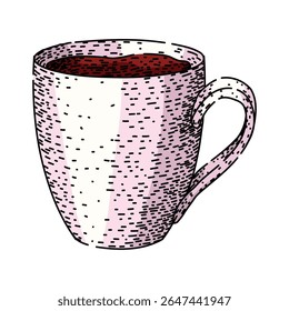 travel coffee mug hand drawn. insulated personalized, custom steel, glass tumbler travel coffee mug vector sketch. isolated color illustration