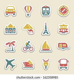 Travel color icons.
