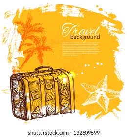 Travel colorful tropical design. Splash blob background