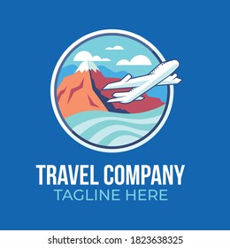 travel company with airplane logo travel company with airplane logo