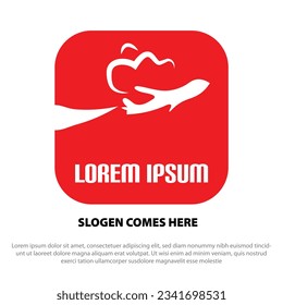 Travel company logo design art template