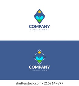Travel company logo design template. Tourism logo.