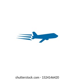 Travel company logo design with using plane icon vector template