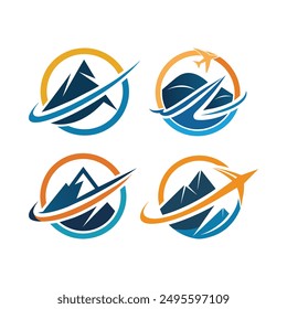 A Travel Company Logo Illustration - Ideal for T-shirt Design, Hoodie Design, Pillow Cover Design, and More