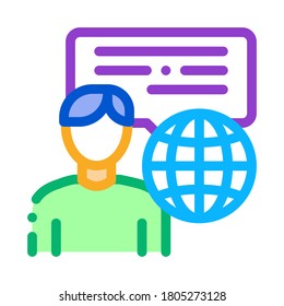 travel company representative icon vector. travel company representative sign. isolated contour symbol illustration