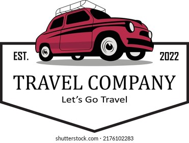 Travel company vector logo design. Road trip logo vector