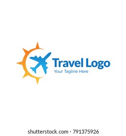 Travel Compass Travel Direction Logo Design Template