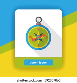 travel compass flat icon