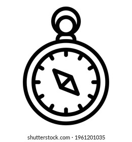 Travel compass icon. Outline Travel compass vector icon for web design isolated on white background