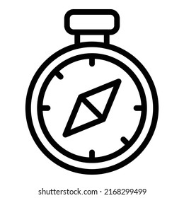 Travel compass icon outline vector. Winter alaska. Winter iceberg