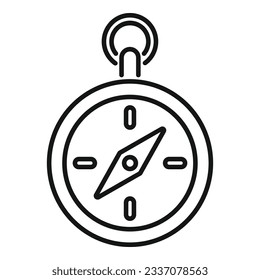 Travel compass icon outline vector. Trip equipment. Sport vacation