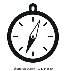 Icono de la brújula de viajes. Ilustración simple del icono del vector de la brújula de viaje para el diseño web aislado en fondo blanco