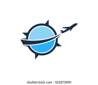 Travel Compass Logo Design Template
