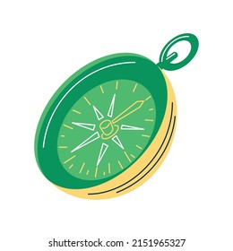 travel compass object icon isolated flat