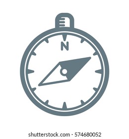 Travel Compass Vector Line Symbol