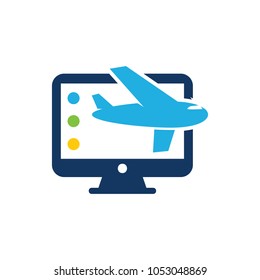 Travel Computer Logo Icon Design