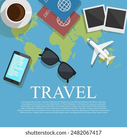 travel concept background. Wind illustration