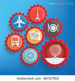 
Travel concept design,gear info graphic,vector