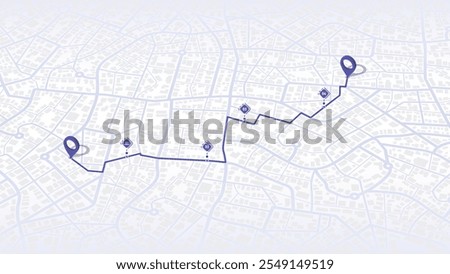 Travel concept. Geolocation and abstract GPS navigation, online navigation map pointer, place mark with map navigation. Tracking path with app. Vector illustration