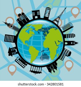 Travel concept with icons design, vector illustration 10 eps graphic