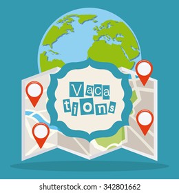 Travel concept with icons design, vector illustration 10 eps graphic