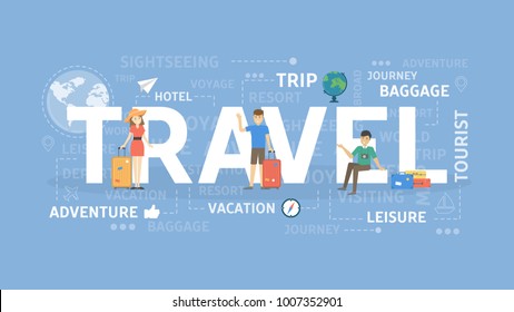 Travel concept illustration. Idea of travelling and tourism.