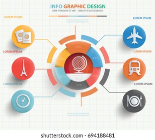 Travel concept info graphic design,vector