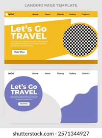 Travel concept landing page template