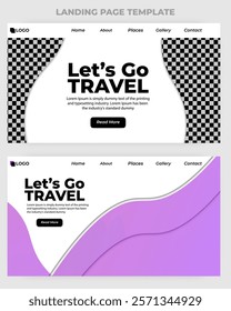 Travel concept landing page template