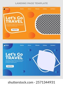 Travel concept landing page template