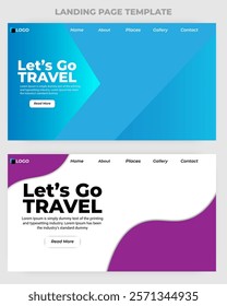 Travel concept landing page template