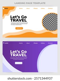 Travel concept landing page template