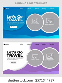 Travel concept landing page template