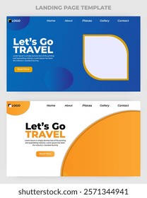 Travel concept landing page template