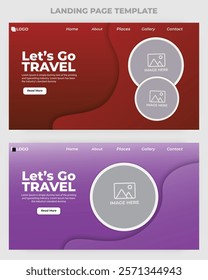 Travel concept landing page template