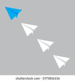 Travel concept. paper planes. Transportation icon set. Message icon. Vector illustration. Stock image. 