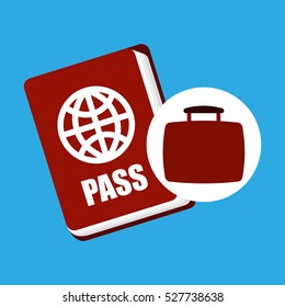 travel concept passport document vector illustration eps 10