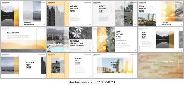 Travel concept presentations design, portfolio vector templates with graphic elements on white. Multipurpose template for presentation slide, flyer leaflet, brochure cover, report, advertising.
