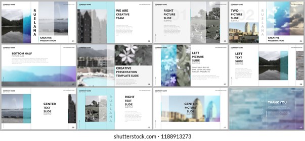 Travel concept presentations design, portfolio vector templates with graphic elements on white. Multipurpose template for presentation slide, flyer leaflet, brochure cover, report, advertising