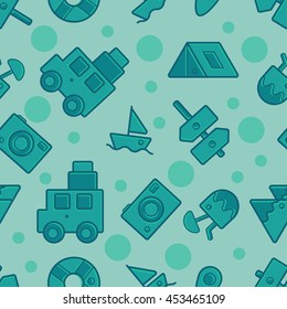 Travel concept seamless pattern.