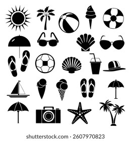 Travel Concept Universal Solid Icon Set