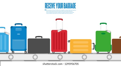 Travel concept. Vector. Baggage icon