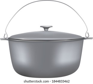 Travel Cooking Pot With Lid And Bracket.