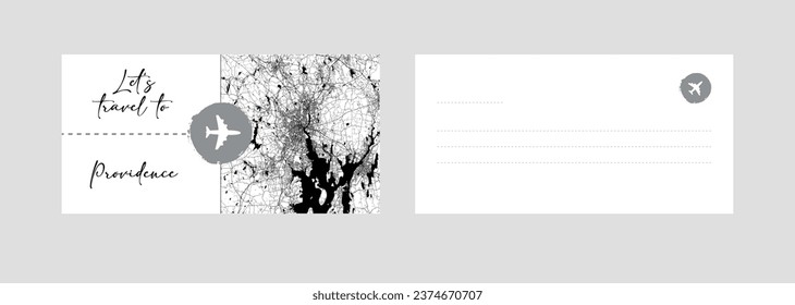 Cupón de viaje a Norteamérica Ejemplo vectorial de la tarjeta postal de los Estados Unidos