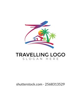 Travel  Creative vector templates abstract typography colorful letter logo design