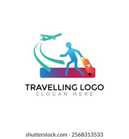 Travel  Creative vector templates abstract typography colorful letter logo design