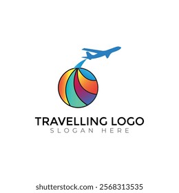 Travel  Creative vector templates abstract typography colorful letter logo design